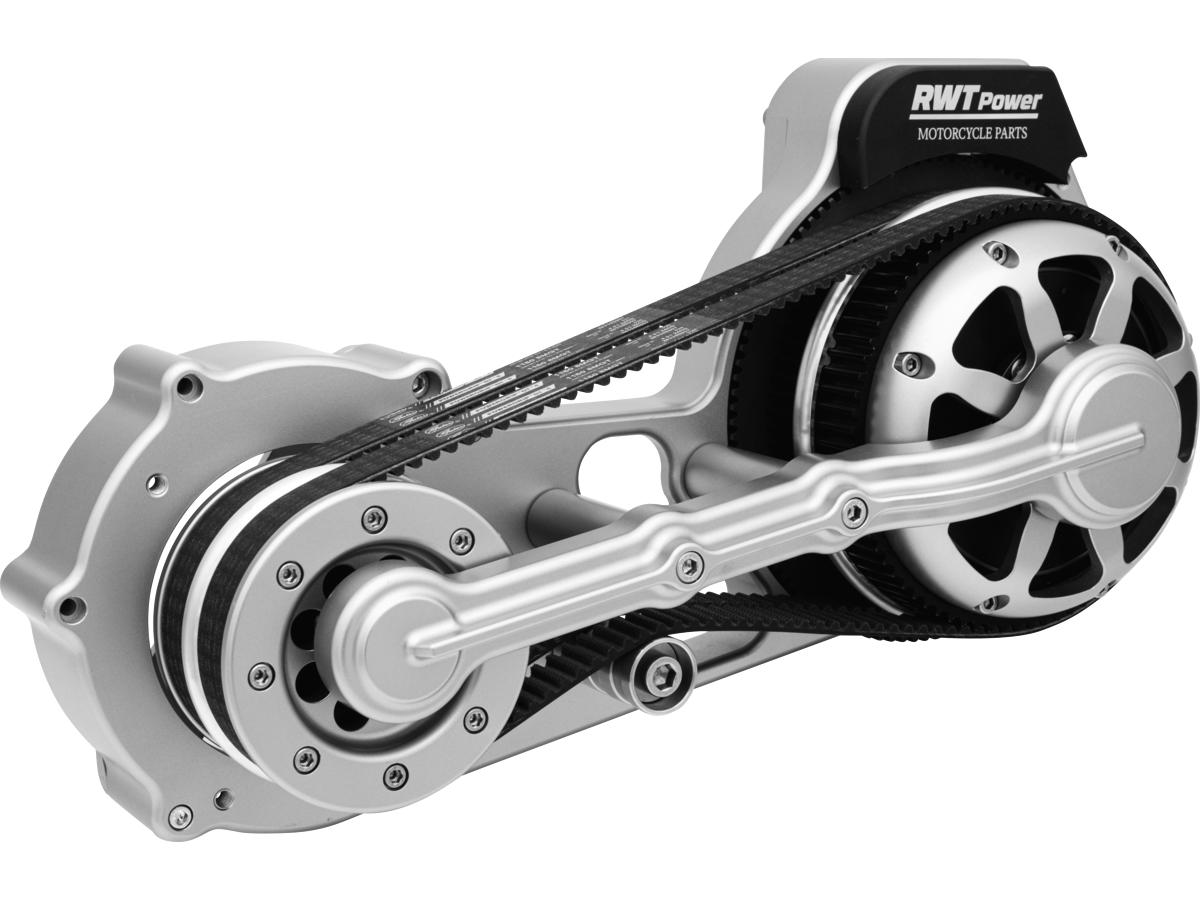 Dual Belt Belt Drive Kits Classic Base Plate Matte Black Powder Coated
