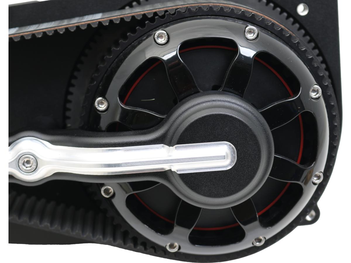 Single Belt Belt Drive Kits Classic Base Plate Matte Black Powder Coated