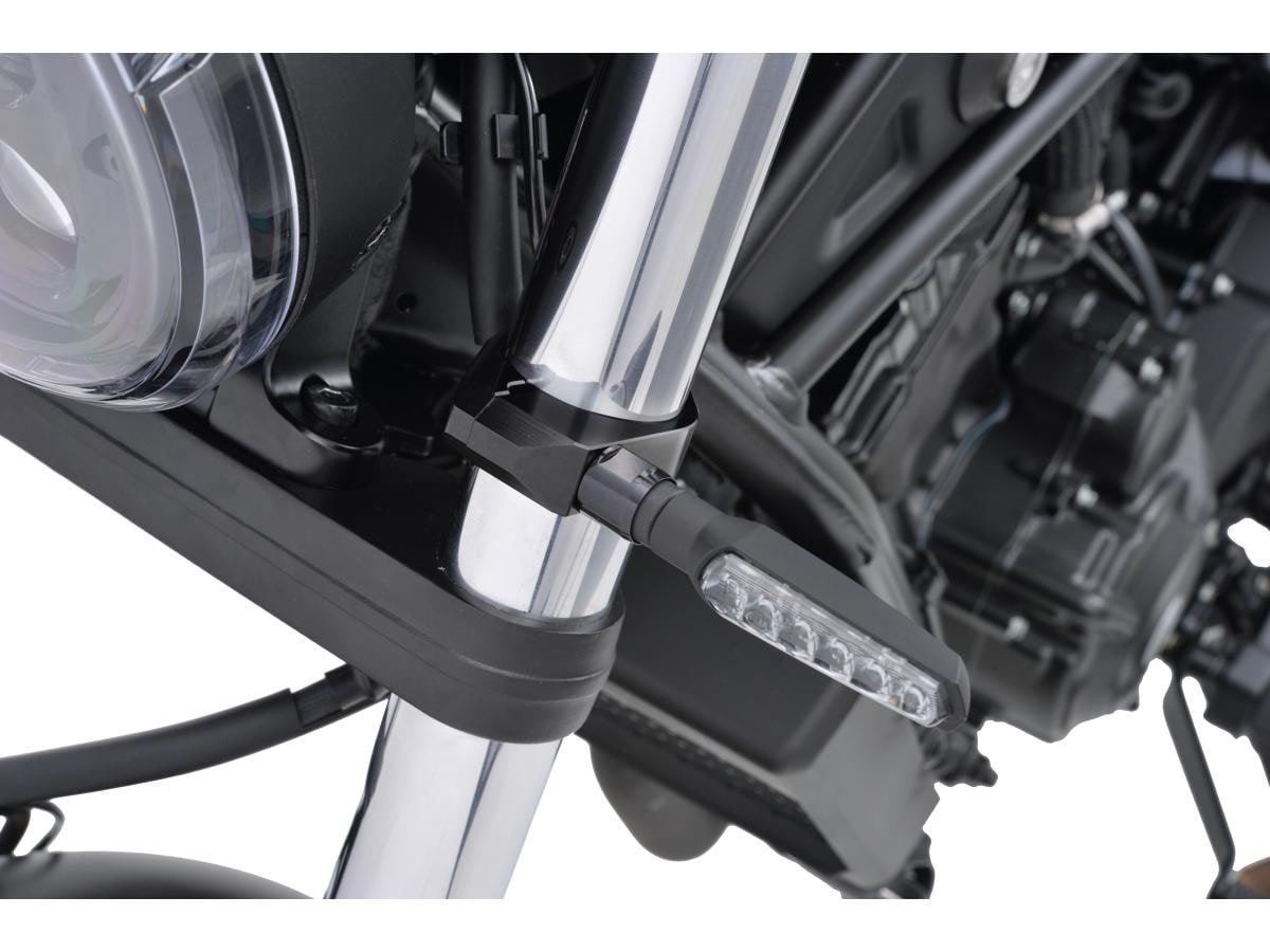 Turn Signal Fork Clamp Set 41mm Fork Mount Black