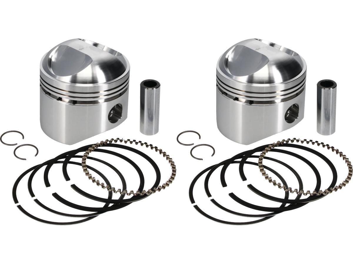 Forged Piston Kit for Shovelhead Engines Stroke 4,250" Bore 3,527" (89,5858 mm ), Large Dome +56,0cc 9.5:1 +.030 mm 1340 ccm (80 cui)