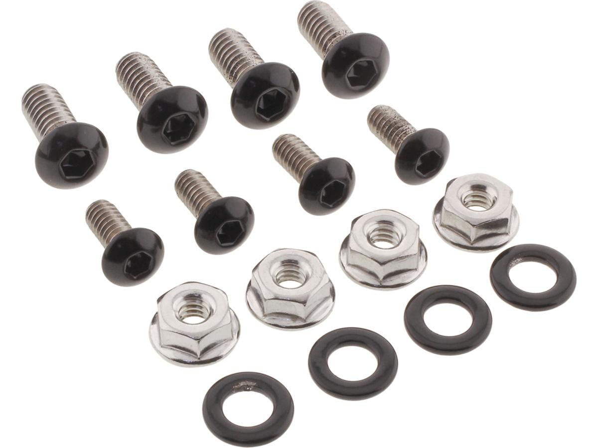 Front Fender Screw Kits Gloss Black Powder Coated