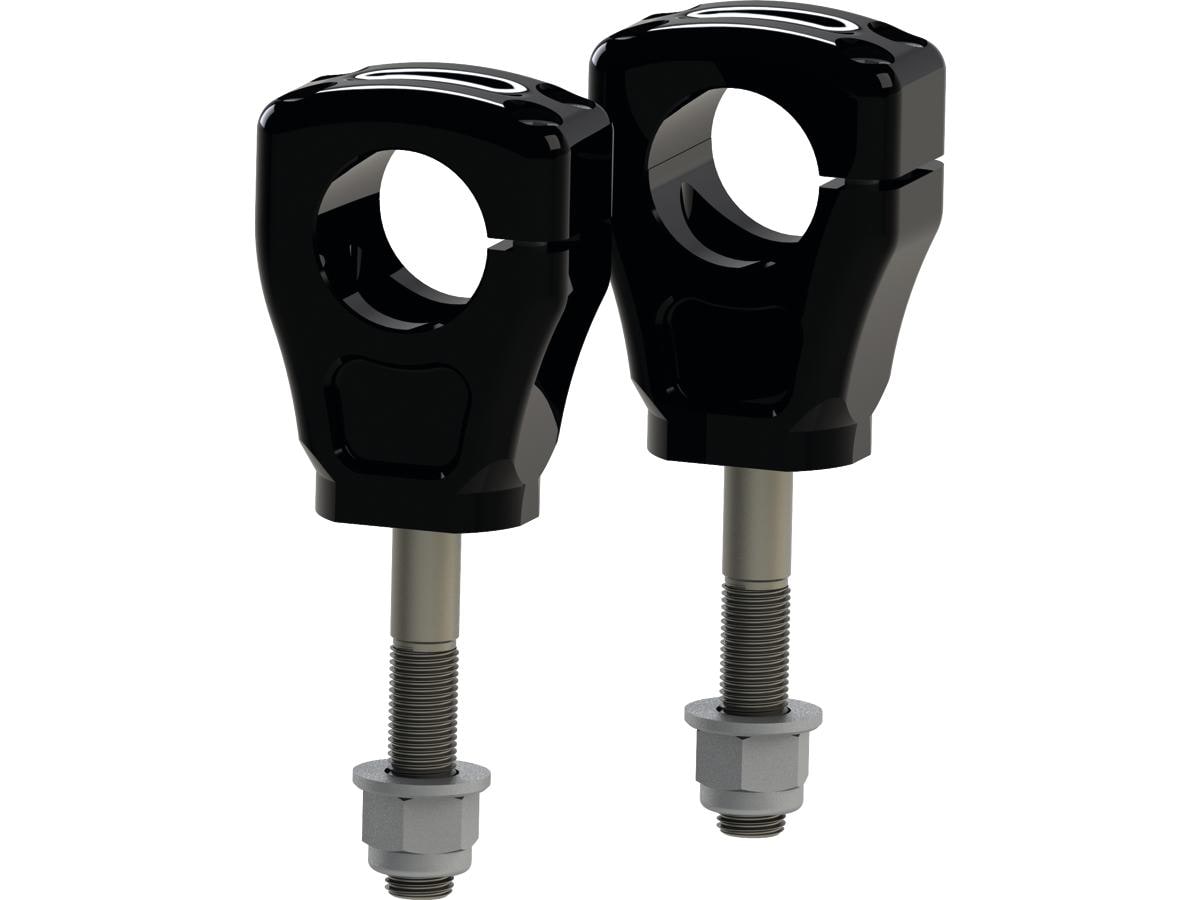 2" Straight Riser Non-Drilled, 1 1/4" Clamp Diameter Black