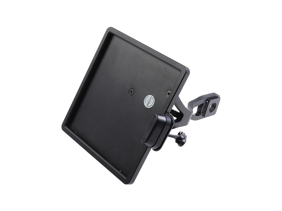 Slide-In Frame Side Mount License Plate Bracket Austria 210 x 170 mm Black Powder Coated