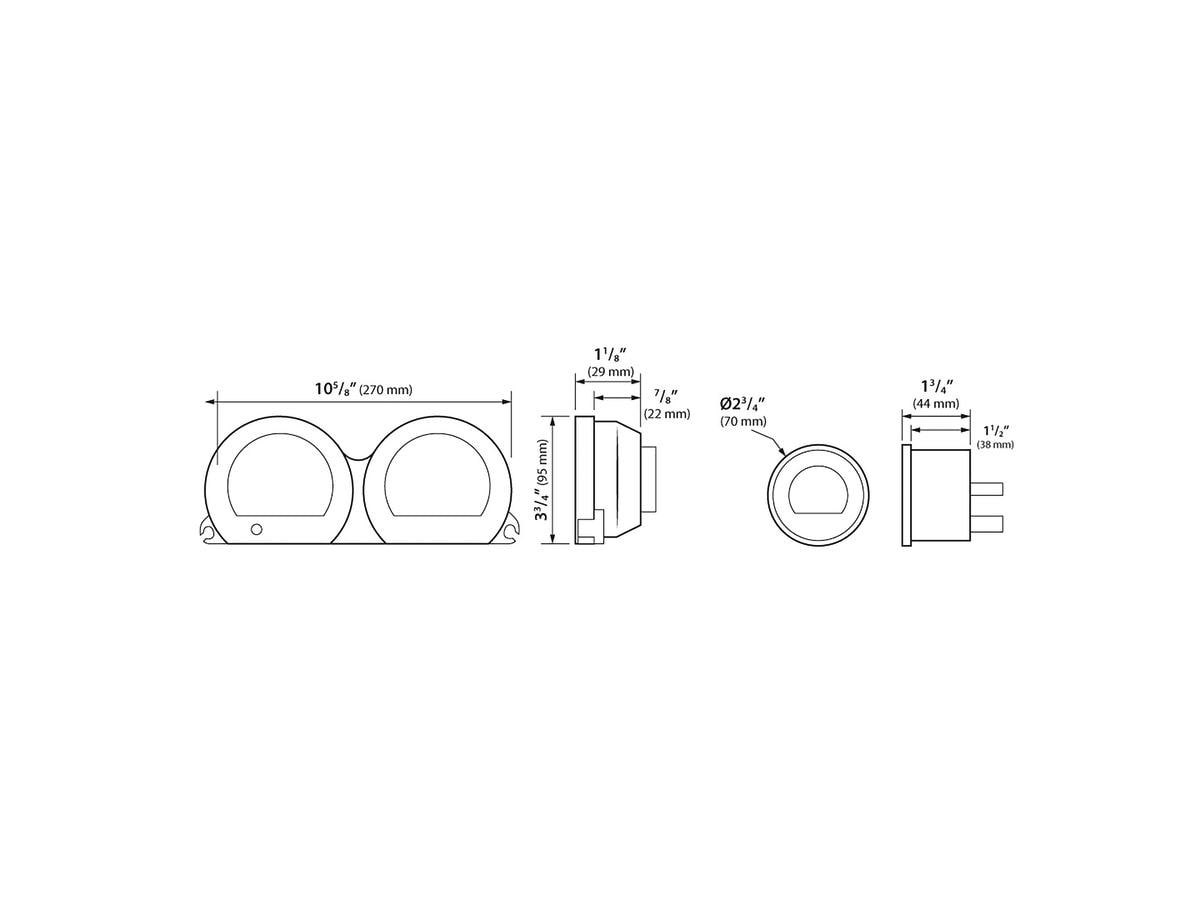 HD-03 4-Meter Instrument Kit 8 Color Changeable Display