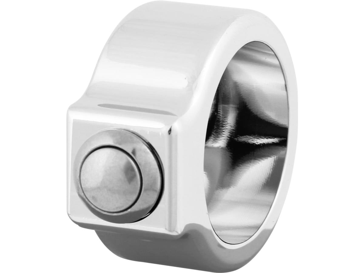 CCE, Switch Housing Kit, 1" Diameter Handle Bar, Single Button, Billet Aluminum, Chrome Switch Housing Single button
