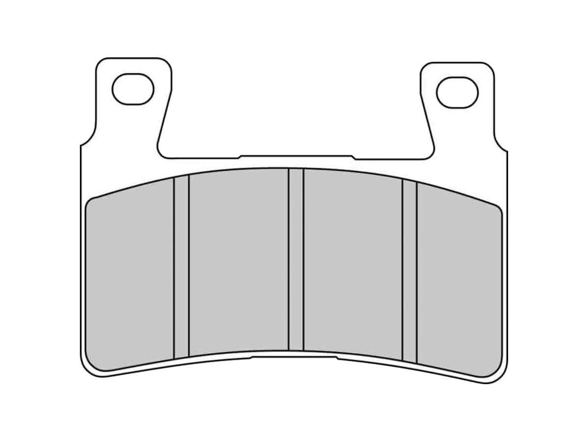 Road Platinum Mid-Metallic Brake Pads Organic Front