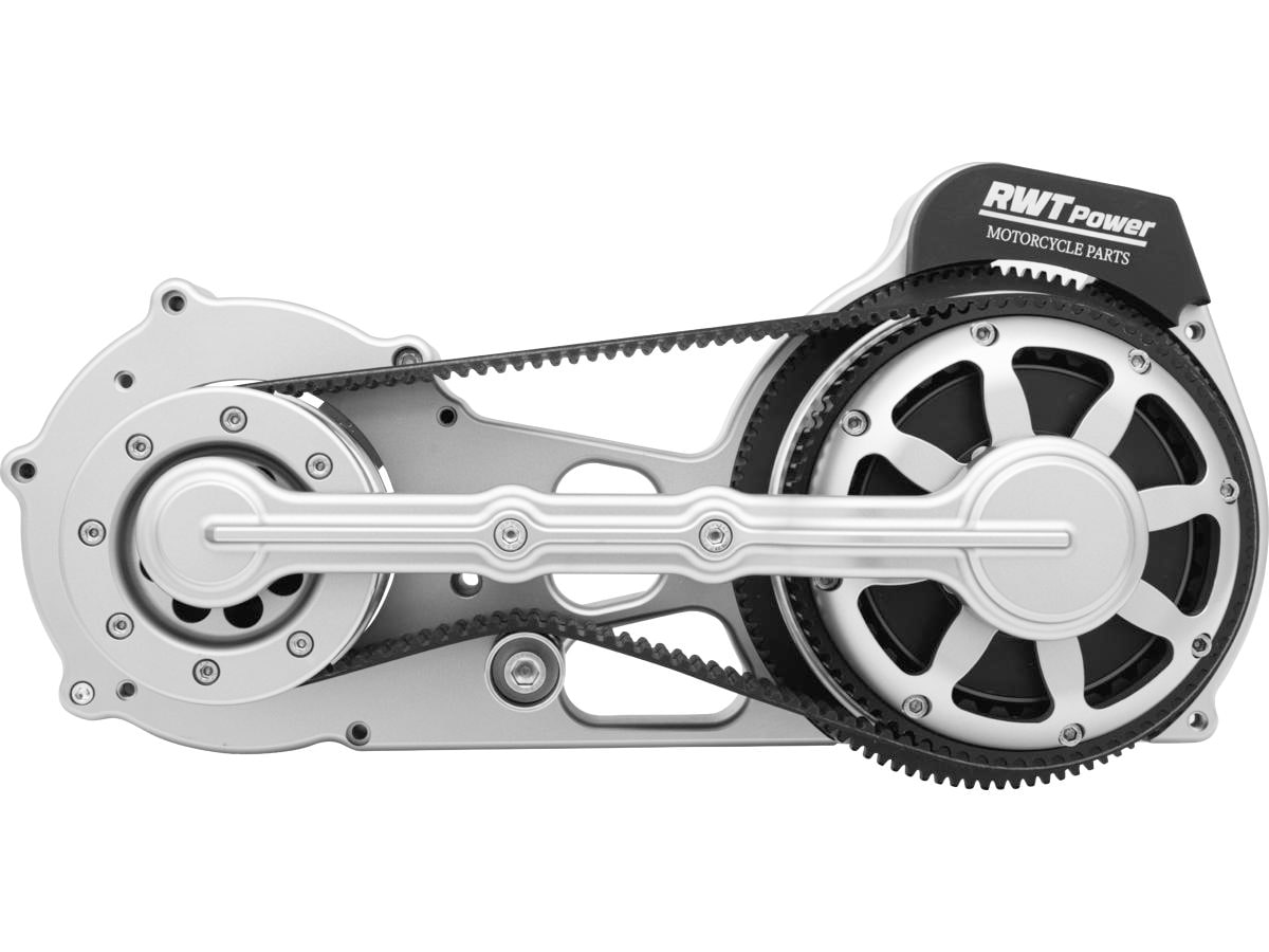 Single Belt Belt Drive Kits Bobber Base Plate Matte Black Powder Coated