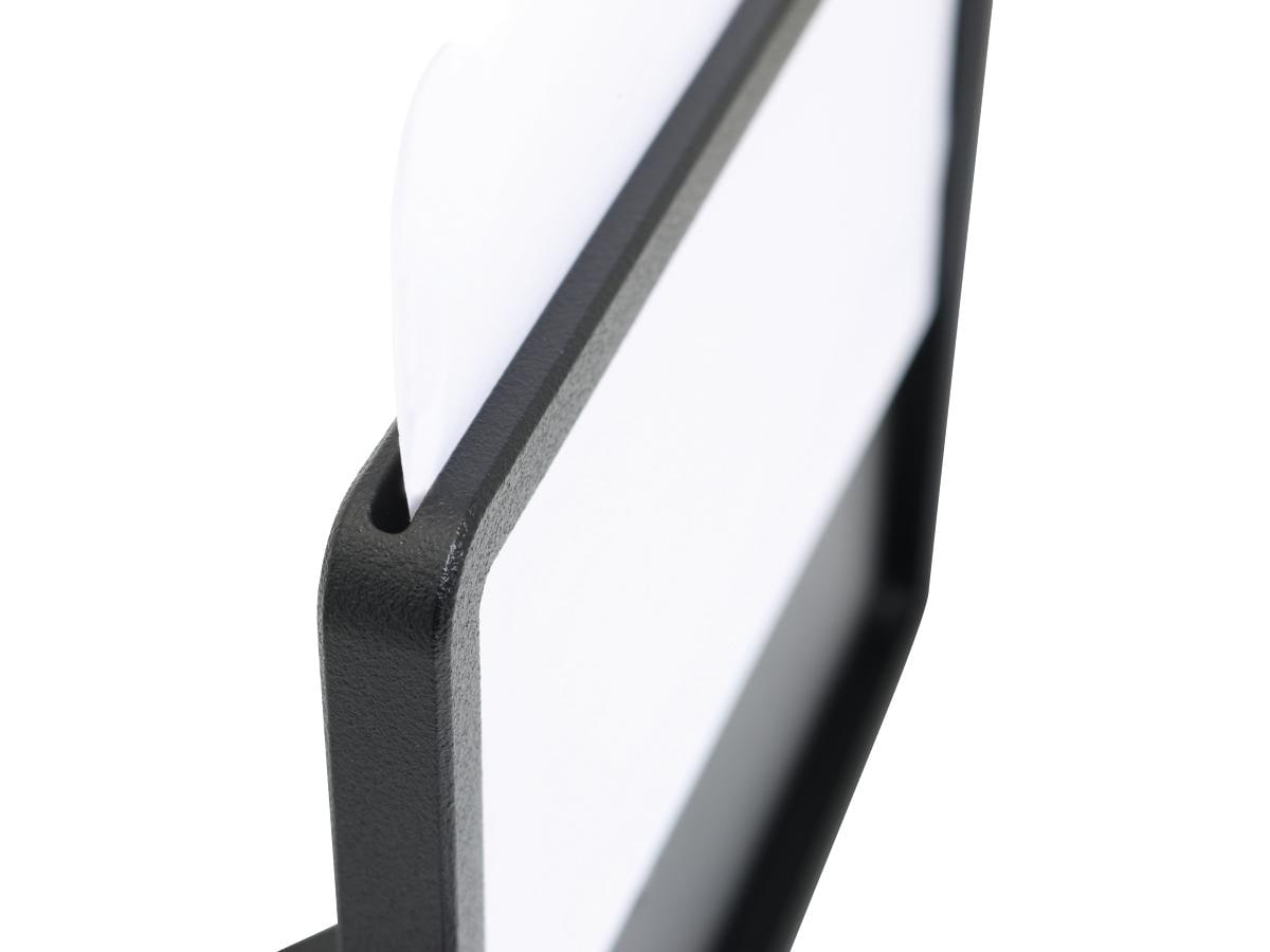 Slide-In Frame Side Mount License Plate Bracket Austria 210 x 170 mm Black Powder Coated