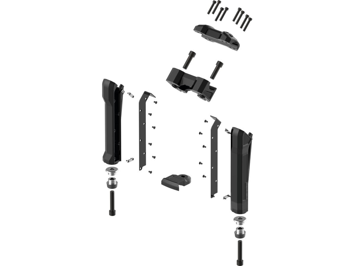Club Style Pullback Riser Kit for Digital Speedometer 8,5" Height, 1 1/4" Clamp Diameter Black Anodized