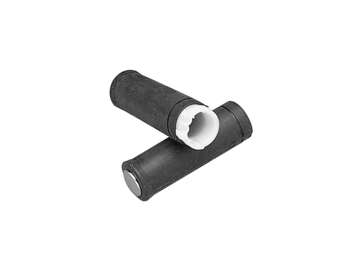 Dual Throttle Pipe and Rubber Grip Set Black 1" Throttle Cables