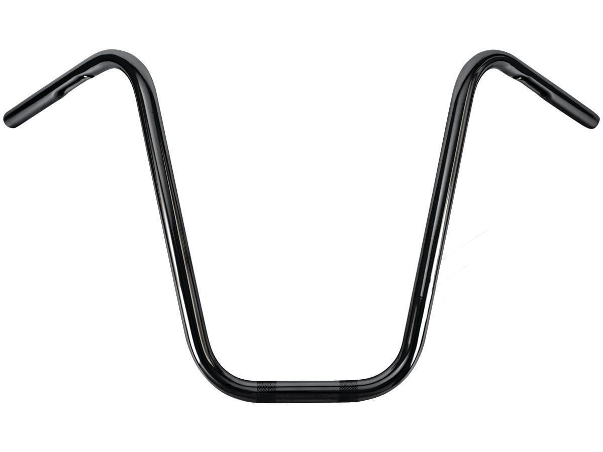 16 Narrow Apehanger Handlebar Dimpled 3-Hole Black Powder Coated 1"