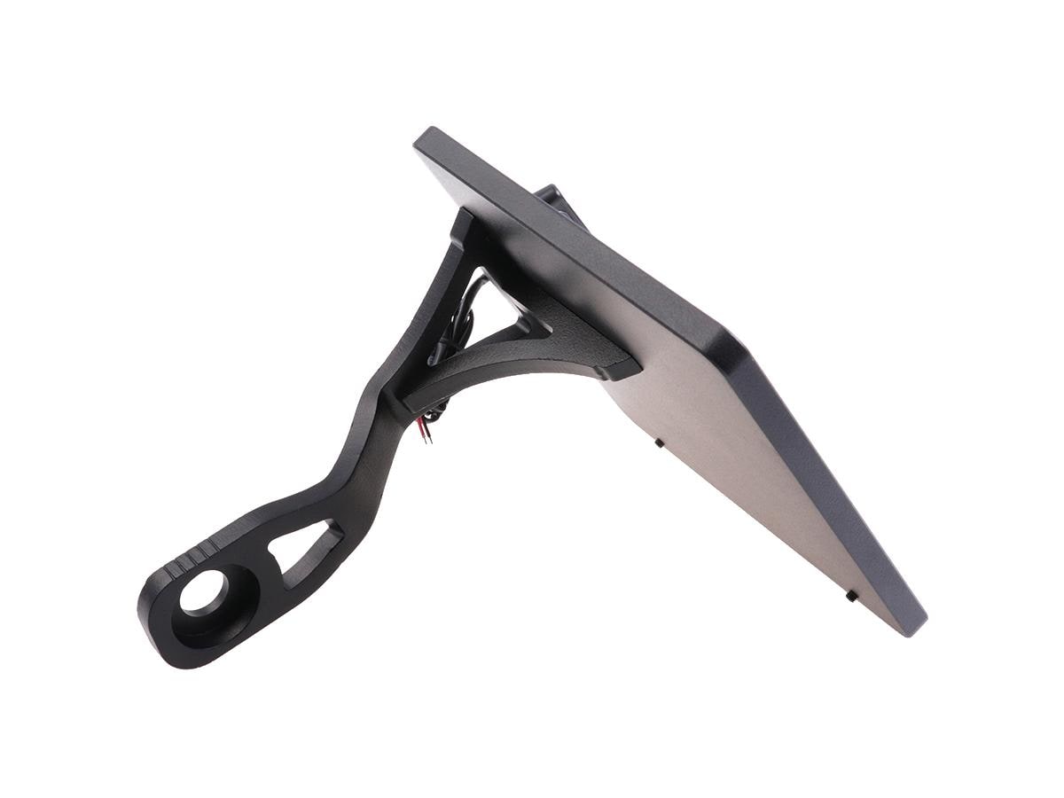 Slide-In Frame Side Mount License Plate Bracket Austria 210 x 170 mm Black Powder Coated