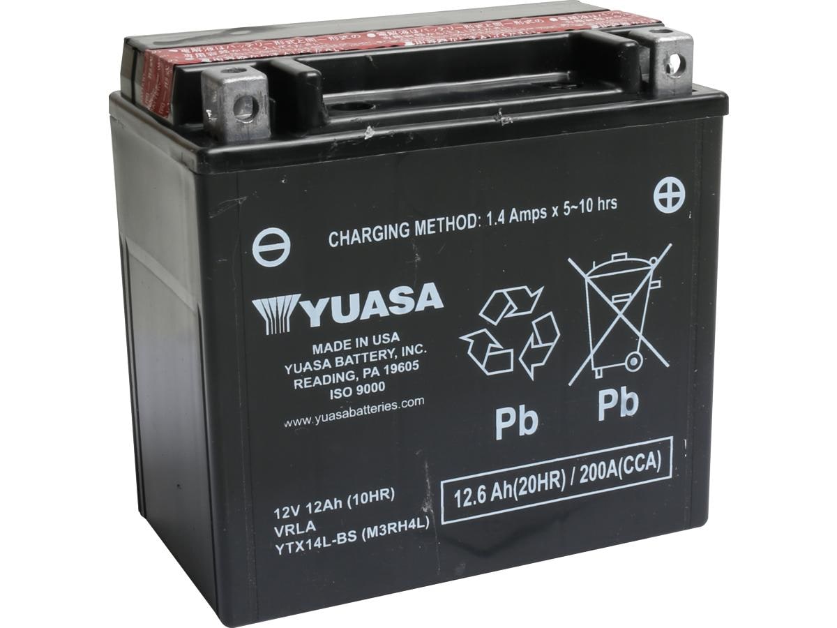 Maintance Free YTX14L-BS Battery Dry Battery with Acid Pack AGM 200 A 12.6 Ah