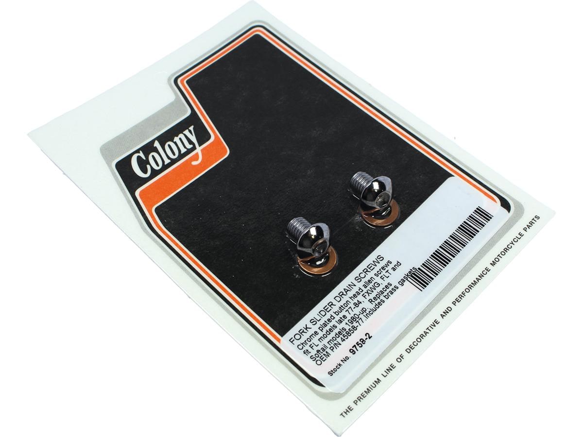 Fork Slider Drain Screws Chrome