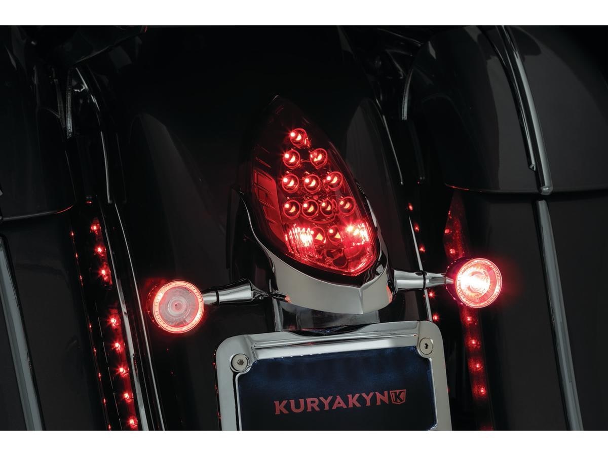 Custom Rear Turn Signal and License Plate Mount for Indian Chrome