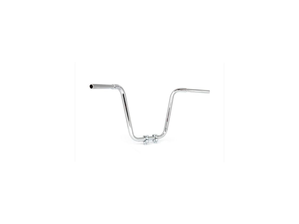 400 Fat Ape Hanger Handlebar with 1 1/4" Clamp Diameter Non-Dimpled 3-Hole Chrome 1 1/4" Throttle By Wire