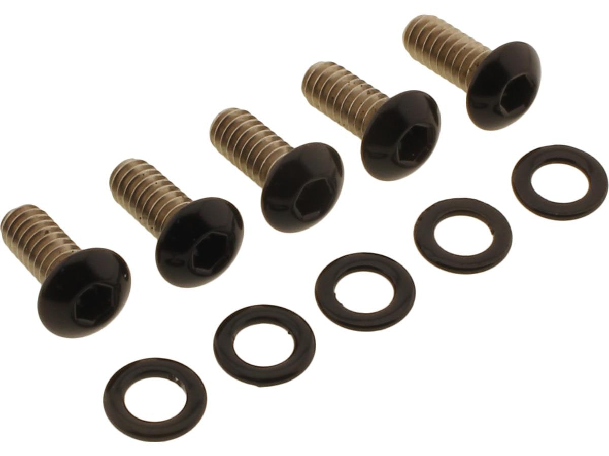 Derby Cover Screw Kits Gloss Black Powder Coated