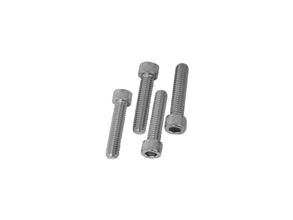 Handlebar Top Clamp Bolt Kit Smooth, for Top Clamp with Tachometer Mount Chrome Socket head 5/16"-18 UNC 1 1/4"