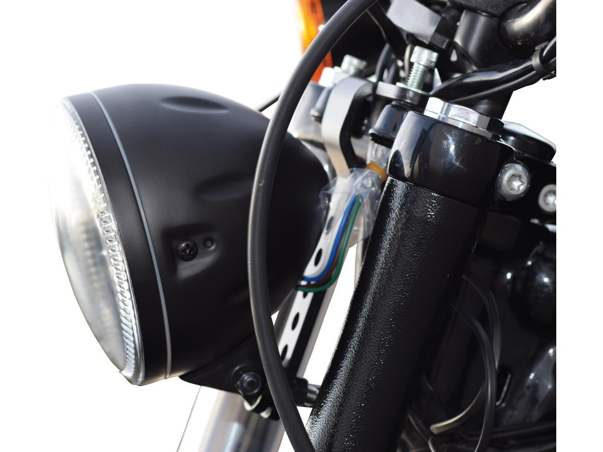 Small Headlight Relocation Bracket Black Powder Coated