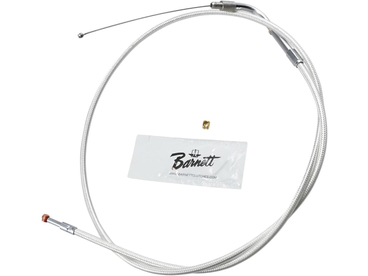 Platinum Series Throttle Cable 90 ° Stainless Steel Clear Coated Chrome Look 33"